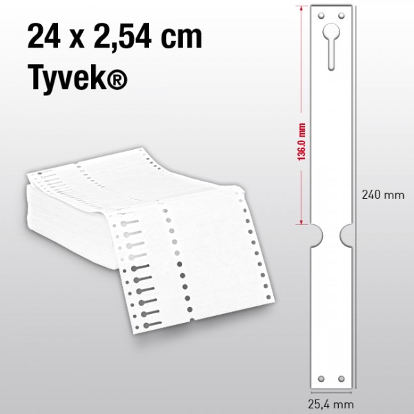 Schlaufenetiketten aus Tyvek EL240 A.S.